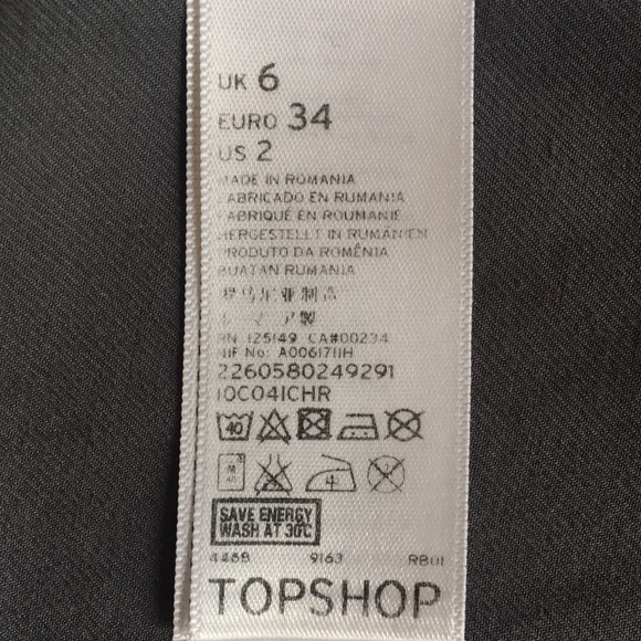 Topshop Dark Gray Mini Dress - Picture 8 of 9